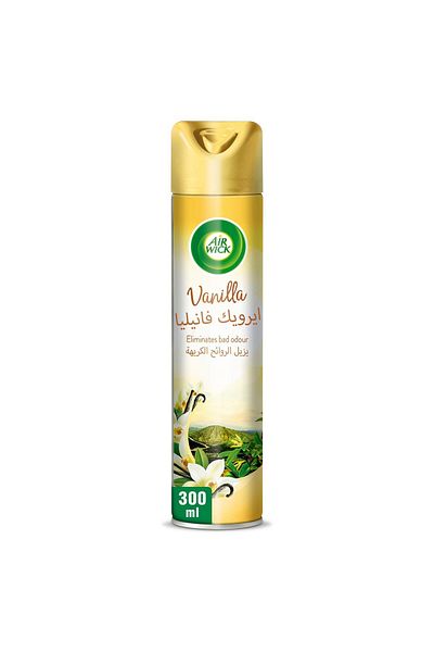 Air Wick Aerosol Vanilla Scent 300 ml Long-Lasting Fragrance Spray for Home & Office