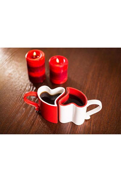 Gadget Master Romantic Heart Mugs for Couples