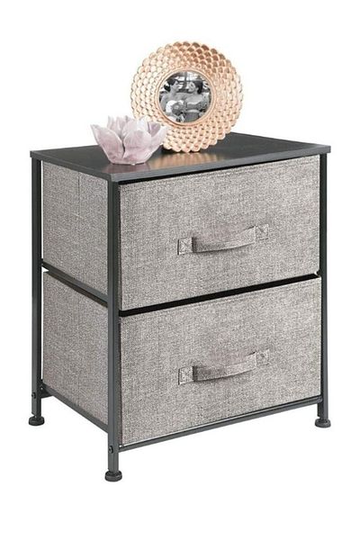 sharpdo 2-Layer Drawer Storage Cabinet Iron Frame Fabric Multi-Layer Storage Cabinet