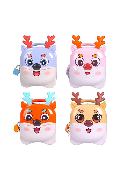 TOYFEST Bfs Locked Metal Deer Piggy Bank