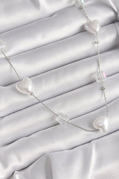 shopwave Brass Silver Rk Summer Pearl Model Women's Necklace