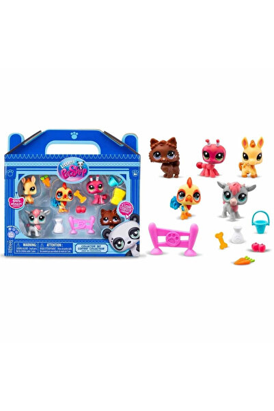 Belle Fusion Bfs 1005103 Littlest Pet Shop Minis Set of 5 Figures S1 Farm Themed -Sunman