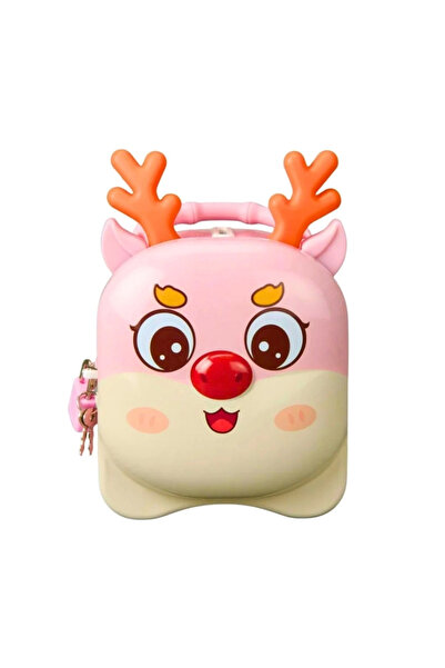 TOYFEST Bfs Locked Metal Deer Piggy Bank