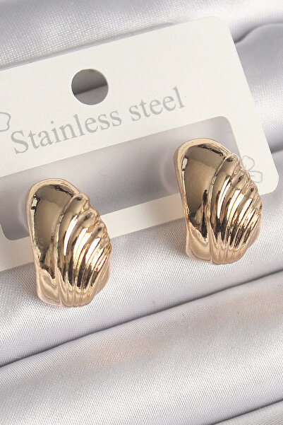 Belle Fusion أقراط نسائية من نموذج نصف حلقة مصنوعة من النحاس باللون الذهبي من...