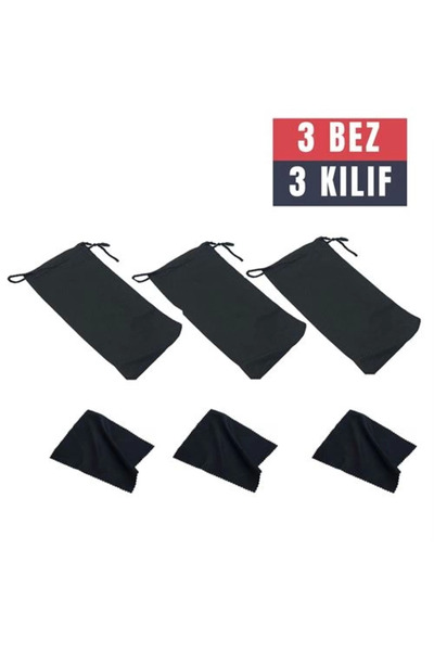 Twin Store Mey Import ®   3 Piece Glasses Case + Cloth Set