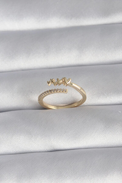 Belle Fusion خاتم نسائي من BFS مصنوع من النحاس باللون الذهبي وحجر الزركون وتف...