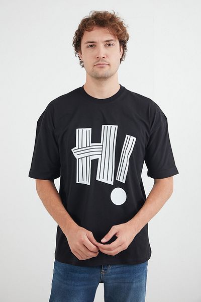 Fulla Moda Hi Printed Crew Neck T-Shirt