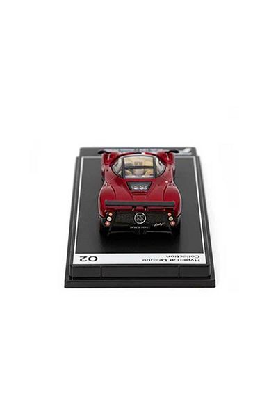 Postercars - 1:64 Scale Pagani Zonda F (Rosso Dubai) Hypercar League Collection, Diecast Models