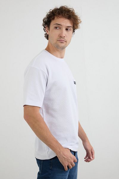 Fulla Moda Μπλουζάκι με τσέπη Crew Neck
