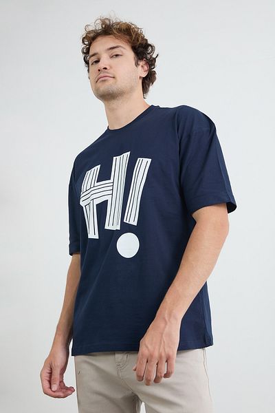 Fulla Moda Hi Printed Crew Neck T-Shirt