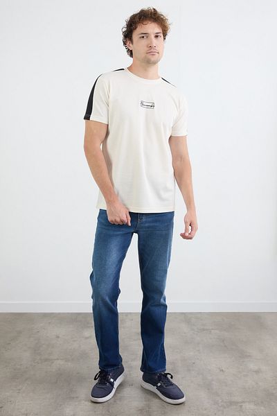 Fulla Moda Abercreombie Printed Sleeve Stripe T-Shirt