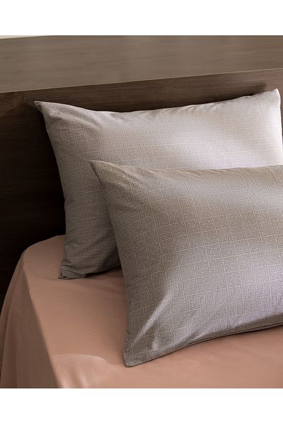Madame Coco Odette 2-Piece 100% Cotton Ranforce Pillowcase - Gray