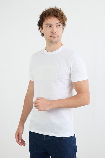 Fulla Moda Μπλουζάκι με ανάγλυφο τυπωμένο κείμενο Focus