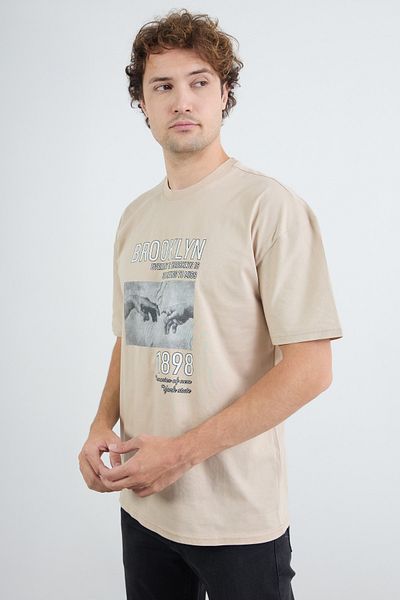 Fulla Moda Μπλουζάκι με στάμπα Brooklyn Summer Oversize