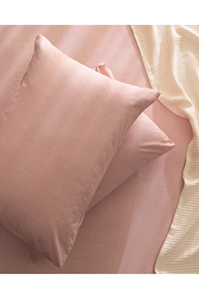 Madame Coco Odette Tek Kişilik %100 Pamuk Ranforce Lastikli Çarşaf Takımı - Pudra