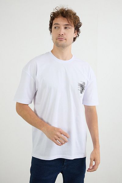 Fulla Moda Μπλουζάκι μεγάλου μεγέθους με στάμπα μπροστά και πίσω