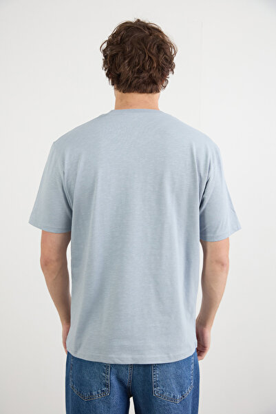 Fulla Moda Slogan Embossed Crew Neck T-Shirt