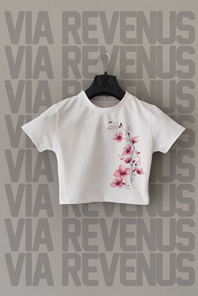 Vordevia Βαμβακερό Crop με λουλουδάτο εμπριμέ στενή εφαρμογή