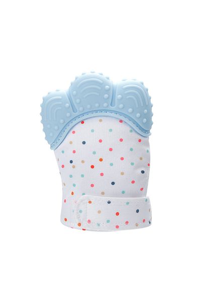 ENAR Baby teething gel baby anti bite silicone grinding gloves blue