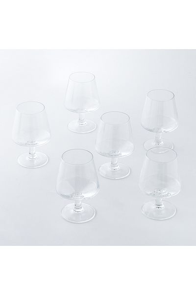 sharpdo 6-Pieces 480 ml Flat Diamond Glass High Foot Juice Cup