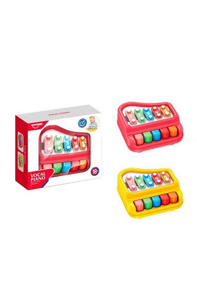 COOYA 5 Keys Baby Piano Toy with Piano Stick, Red and Yellow Random One,for 2 years old and above