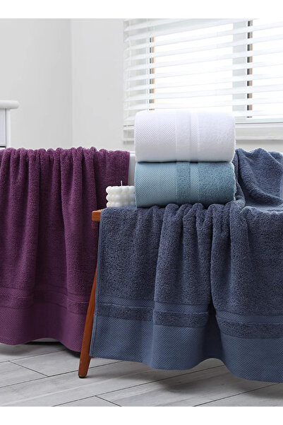 sharpdo 6-Piece Cotton Gift Towel and Bath Towel Set, 2 Hand Towels + 2 Towels + 2 Bath Towels