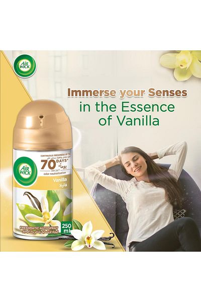 Air Wick Freshmatic Autospray Refill Vanilla Scent 2 x 250 ml