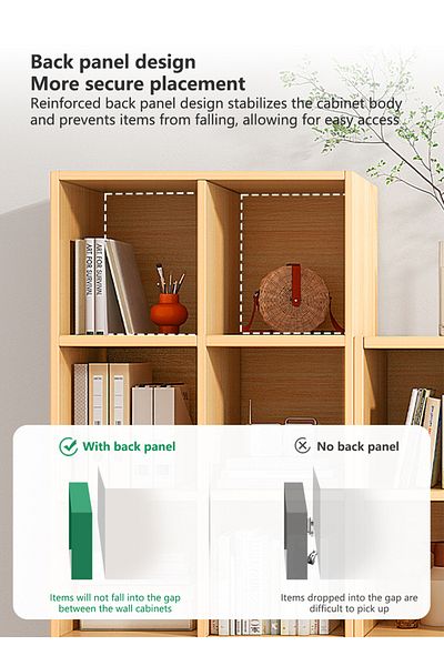 sharpdo Household Living Room 8-Grid Rack Floor Cabinet Storage Cabinet, Storage Cabinet Bookshelf