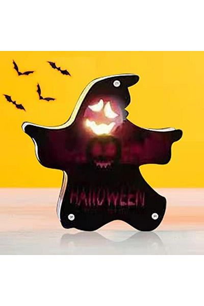 Ding Yongliang Halloween decoration Ding Yongliang, LED, wood, black/red, 20 x 20 cm