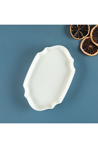 Aryıldız Lunar Square Oval Serving Plate 15 cm