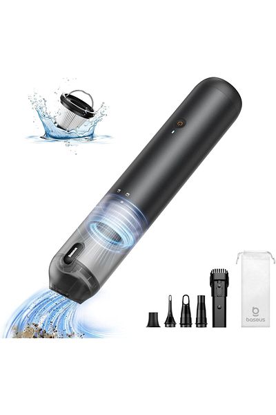 Baseus Car Vacuum Cleaner High Power, A3 Lite 12000PA Handheld Vacuum with Single Touch Empty, USB C