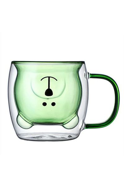 sharpdo Double Glass With Handle - Inverted Bear Shape