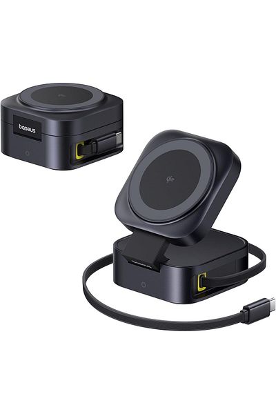 Baseus PicoGo Series Wireless Charger, Qi2 Certified 15W Magnetic Wireless Charger Stand