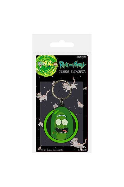 Pyramid International Keychain, Pyramid International, Rubber Rick & Morty 3D Rick, Green