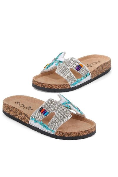 Guja 25Y102-6 Women's Stone Cork Sole Slippers