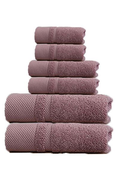 sharpdo 6-Piece Cotton Gift Towel and Bath Towel Set, 2 Hand Towels + 2 Towels + 2 Bath Towels