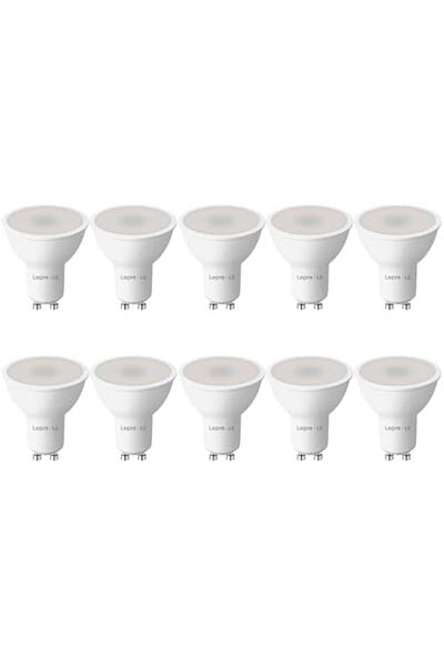 LEPRO GU10 LED Bulbs, Daylight White 6500K, 100° Wide Beam Spot Light, 4W 345lm, 50W Halogen Spotli