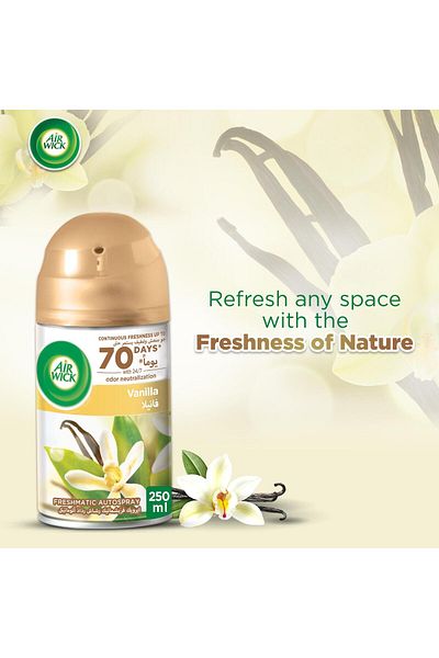 Air Wick Airwick Freshmatic Autospray Refill Vanilla Fragrance 250 ml