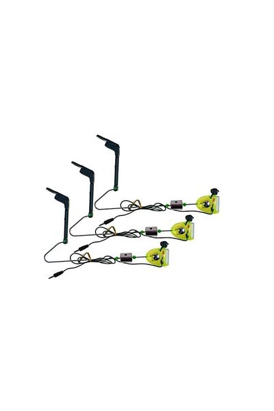 prokarpfishig Kit 3 swingere cu tija, contragreutate si mufa jack pentru a conecta la senzori