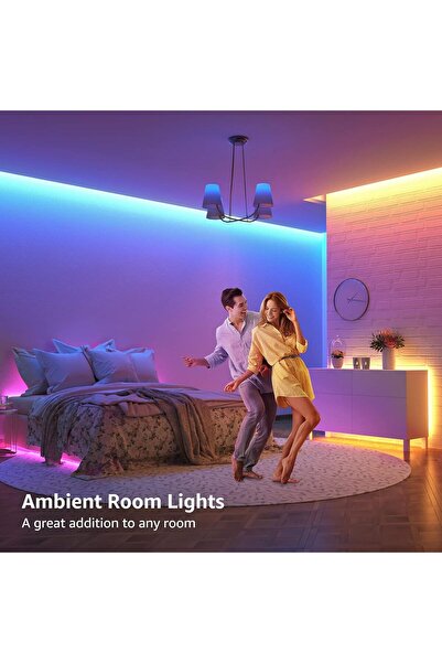 LEPRO LED Strip Lights 15M (2x7.5M) RGB Colour Changing with 44-Key Remote & 12V Plug