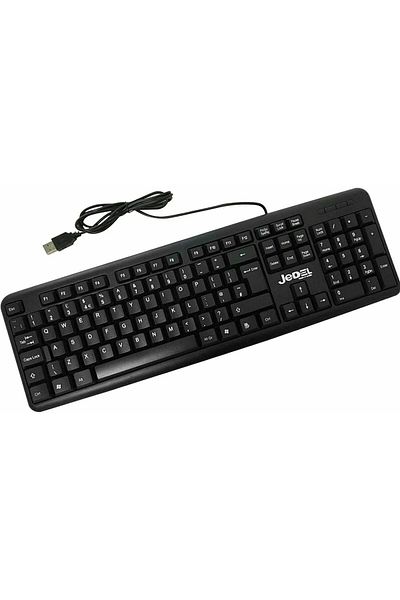 jedel Wired Slim USB Keyboard Full Sized UK QWERTY Layout Spill-resistant PC