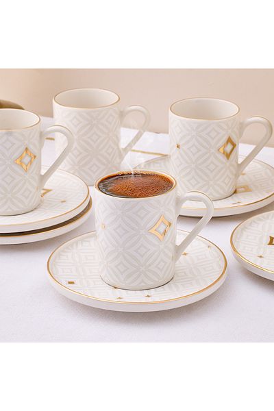 Aryıldız Elina 12 Piece Coffee Cup Set for 6 People 90 ml