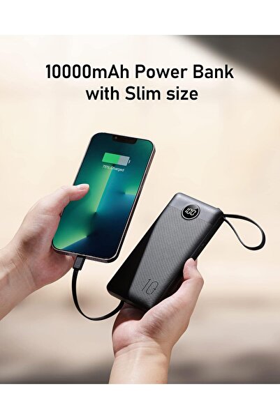 Generic VEEKTOMX Power Bank with Built-in Cables, Portable Charger for iPhone, USB C LED Display External Ba