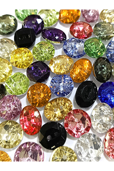 BELLA HOBİ TAŞLI KRİSTAL DÜĞME YELEK CEKET TEKSTİL HOBİ SÜSLEMELERİNDE KULLAN...