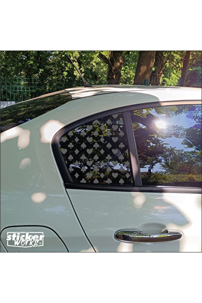 Sticker Works EGEA Kelebek Cam İskambil Desen - Sağ Sol