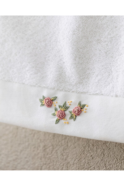 Madame Coco Дороті Накішлі 100% бавовняний рушник для обличчя - білий - 50x76 см