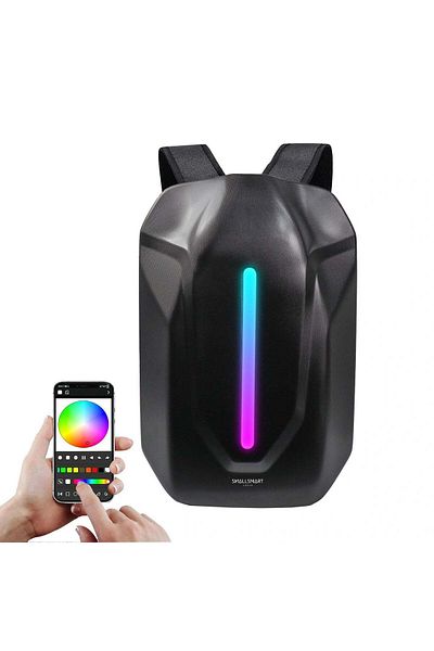 ENDRO Thin Line Screen Led Backpack, Biker Backpack, App Controlled Bag