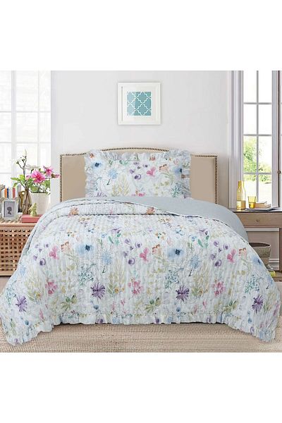 Bella Home Breeze Ruffled Single Bedspread Set - 180X240 cm