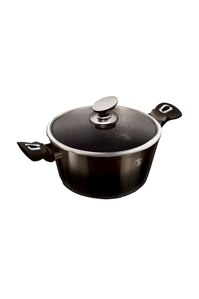 Berlinger Haus Oala cu capac 28 cm Metallic Line Shiny Black Edition