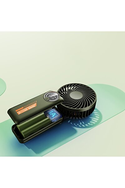 SKYDDAR INNOVATION Φορητός Ανεμιστήρας με Οθόνη LED Z8, 3 Ταχύτητες, USB-C 2A, 3600mAh, Συμπαγής και Ελαφρύς, Λευκό